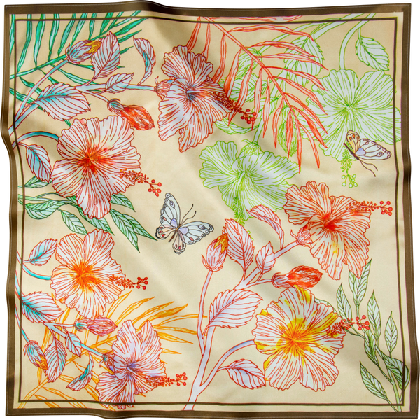 CARRÉ 70 HARMONIE FLORALE